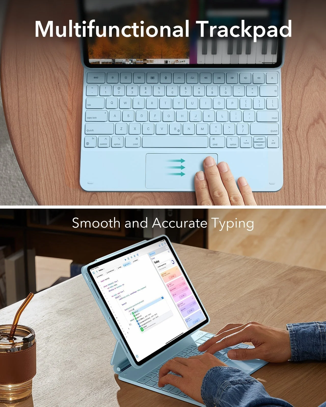 iPad Pro 13” (2025) Rebound Magnetic Keyboard Case 360 - US Layout-Blue - Image 4