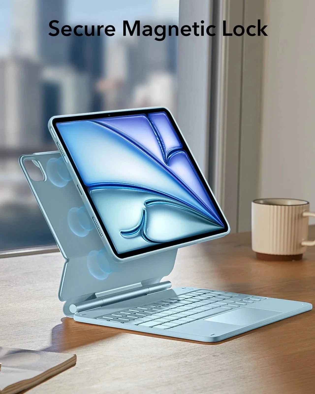 iPad Air 11" (M4) 2026 Rebound Magnetic Keyboard Case 360 - US Layout-Blue - Image 7