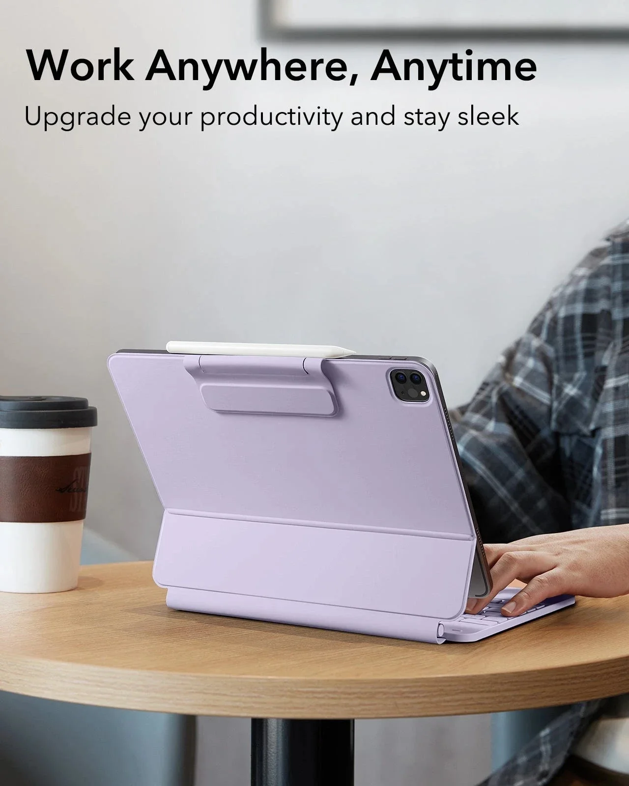 iPad Air 13″ (2024) Rebound Magnetic Keyboard Case - US Layout-Purple - Image 7