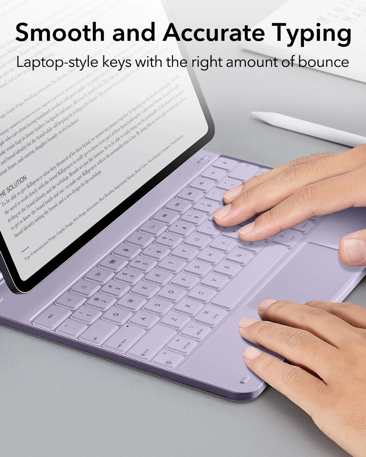 iPad Air 13″ (2024) Rebound Magnetic Keyboard Case - US Layout-Purple - Image 4