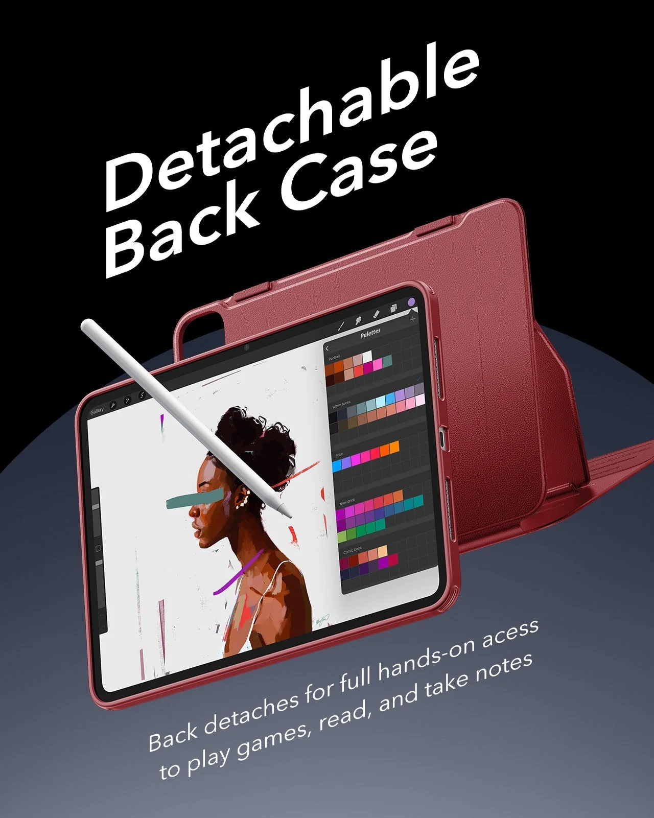 iPad Pro 13" (2025) Bundle Shift Magnetic Case & Armorite® Protection - Red - Image 6