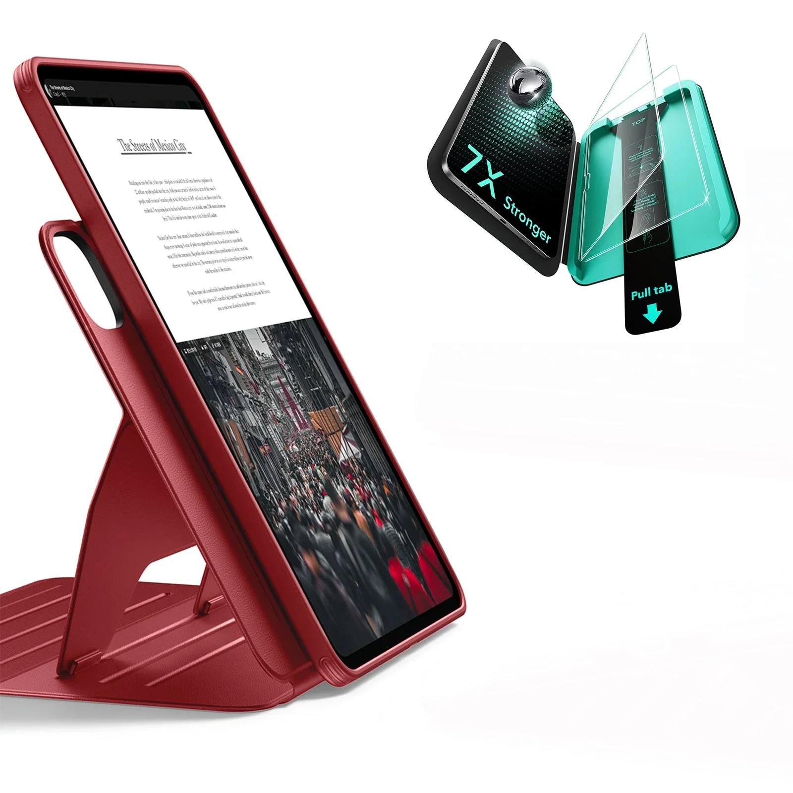 iPad Pro 11" (2025) Bundle Shift Magnetic Case & Armorite® Protection - Red