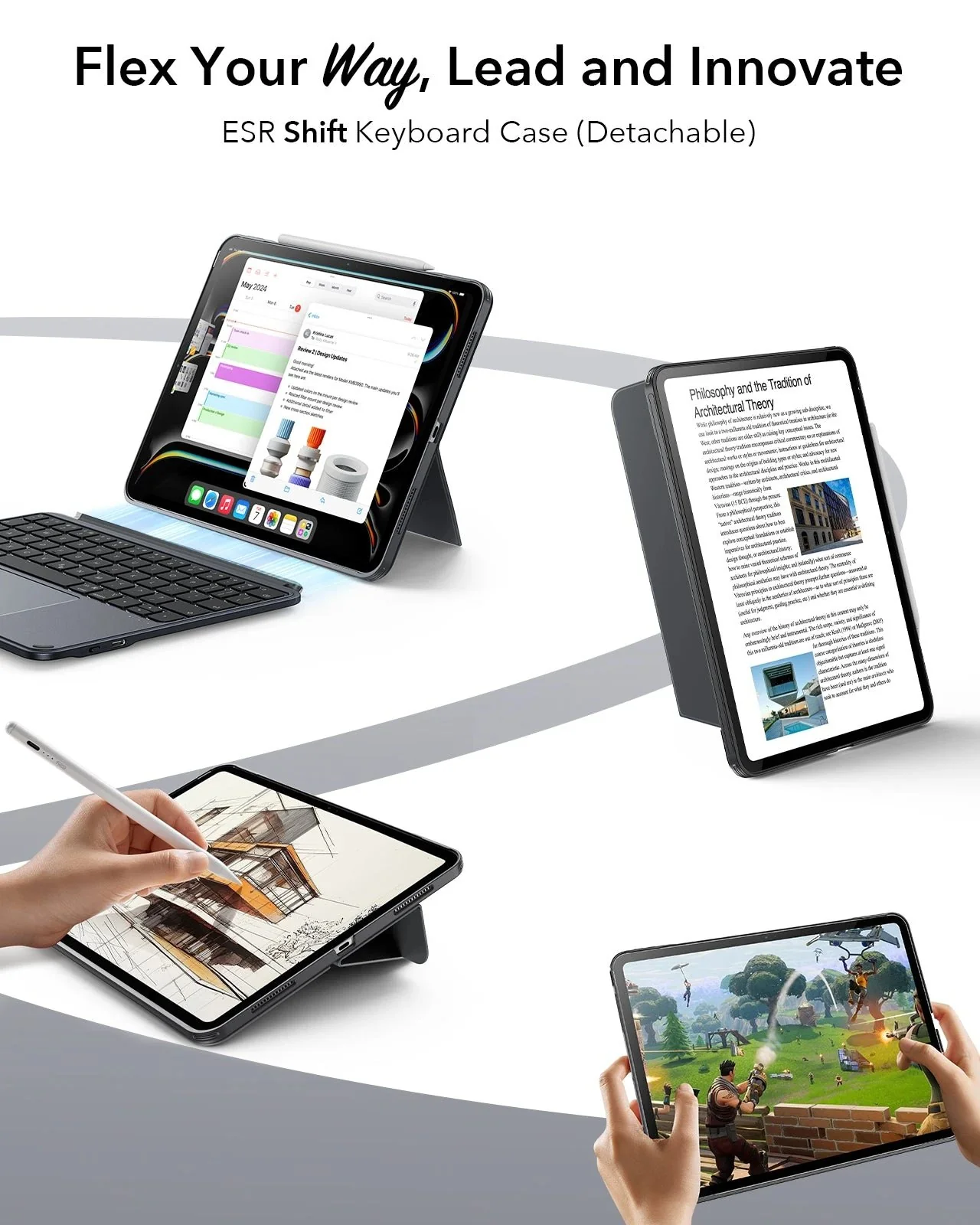 iPad Air 10.9" (5th/4th Gen) Shift Keyboard Case (Detachable) -US Layout-Purple - Image 3