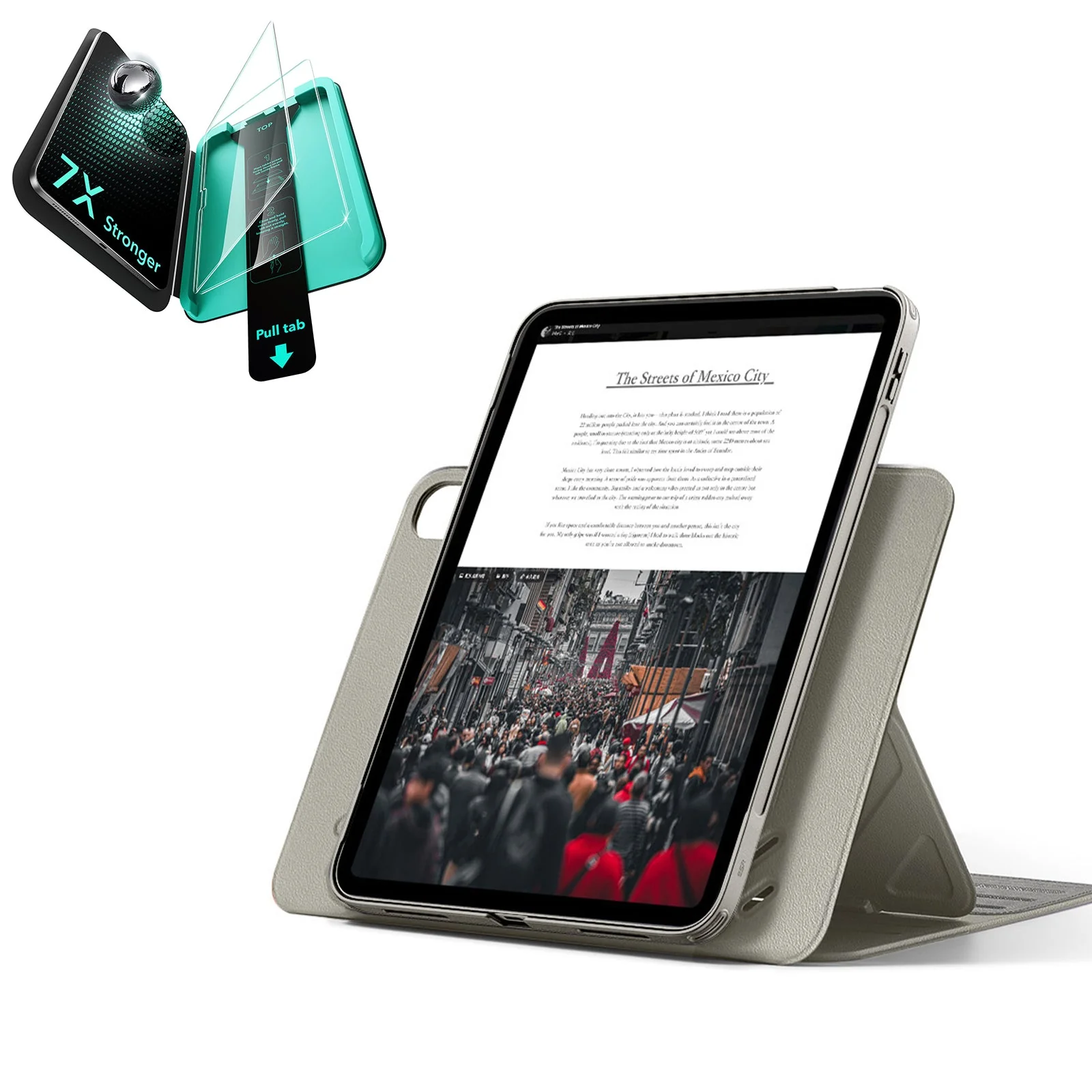 iPad 11" (A16) 2025 Bundle Shift Magnetic Case & Armorite® Protection - Titanium