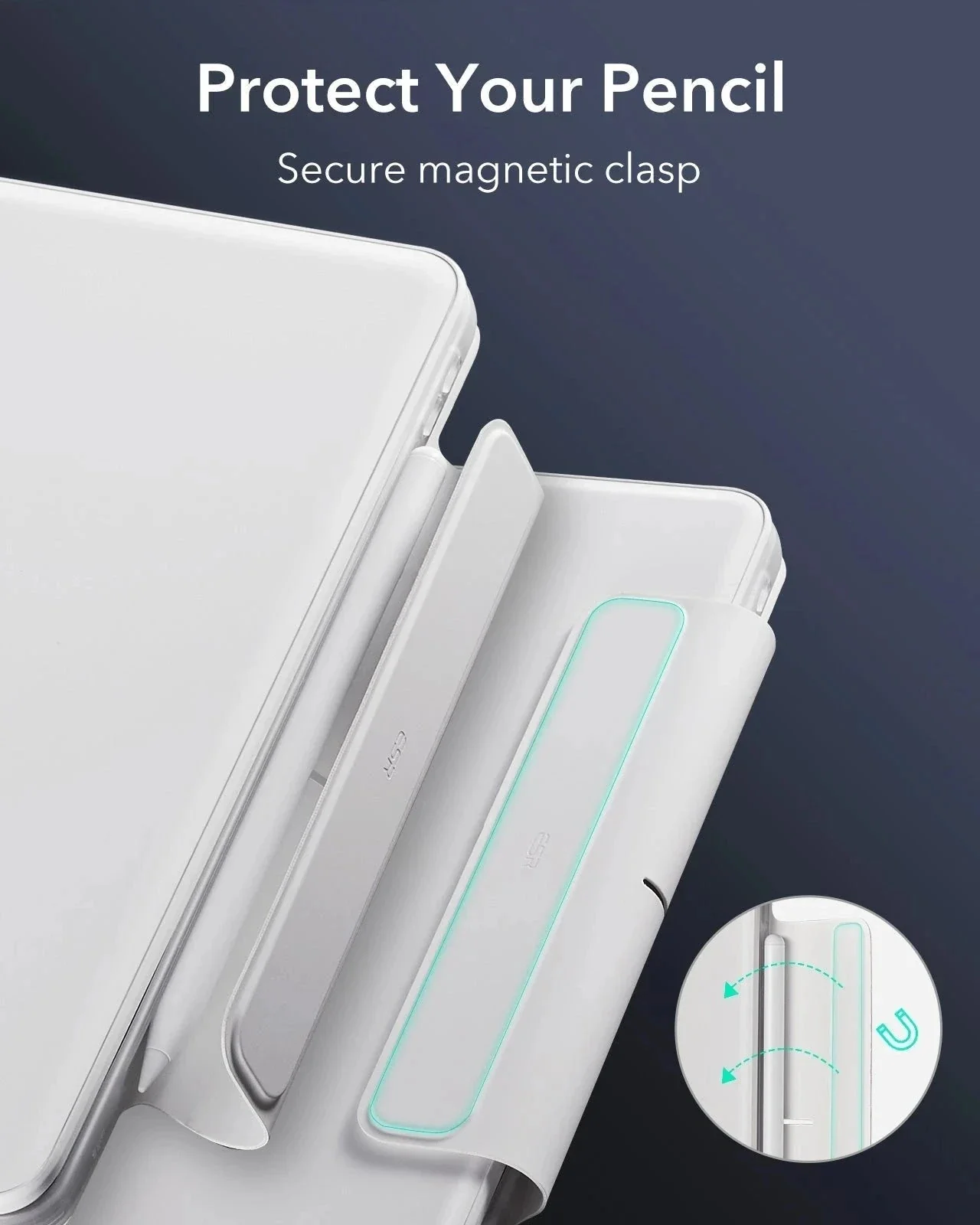iPad Air 11" (M4) 2026 Rebound Magnetic Keyboard Case 360 - US Layout-White - Image 9