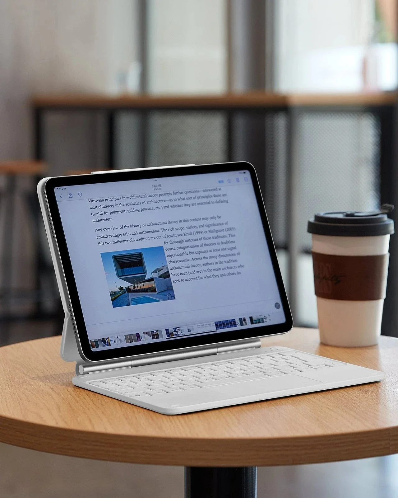 iPad Air 11” (M4) 2026 Rebound Magnetic Keyboard Case - US Layout-White - Image 11