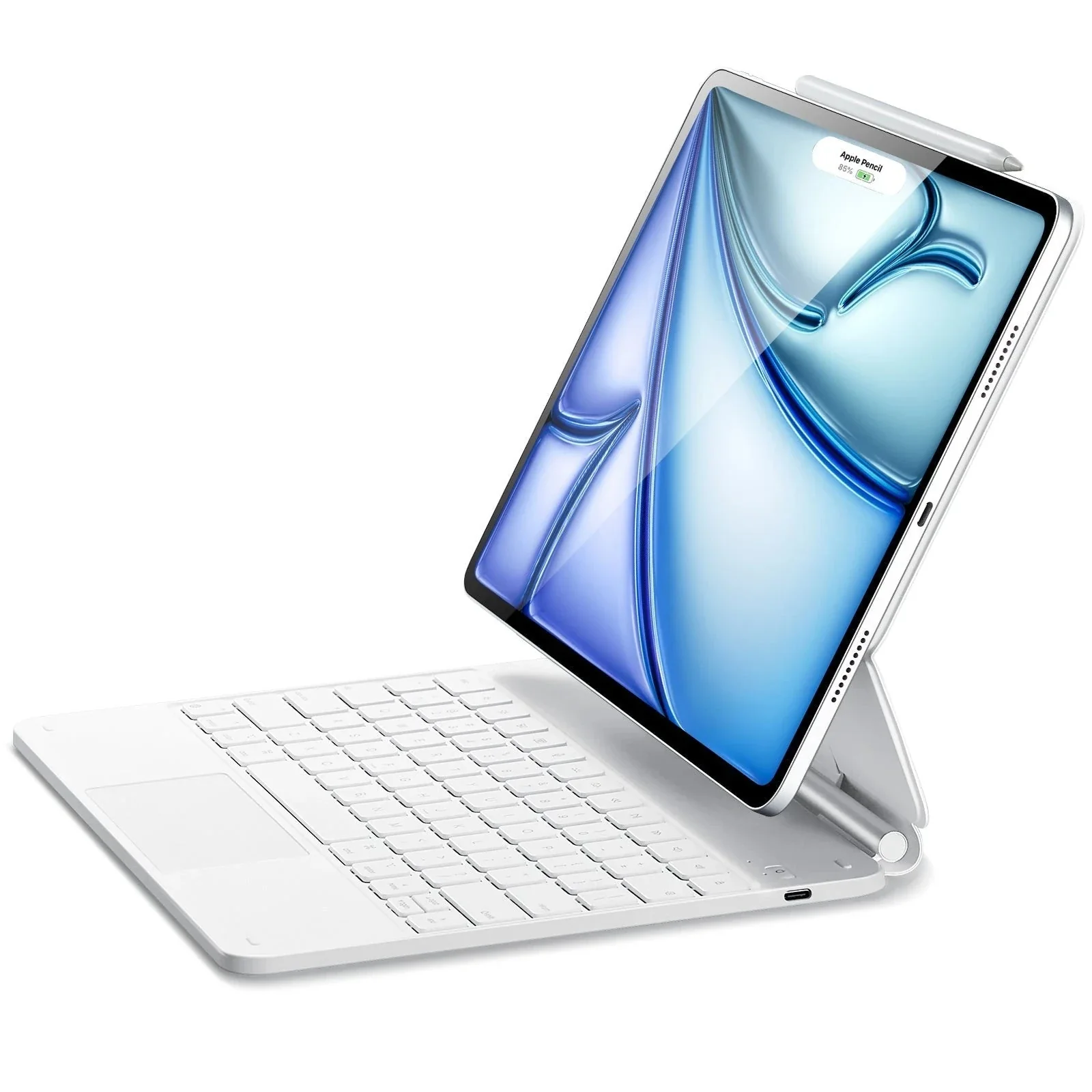iPad Air 13” (M4) 2026 Rebound Magnetic Keyboard Case - US Layout-White - Image 3